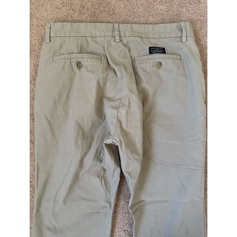 Banana Republic Emerson Men’s Chino Pants 34x30 Khaki 100% Cotton
